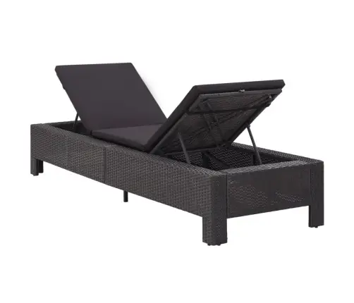 Päevitustool, Pehmendus, Must, Polürotang