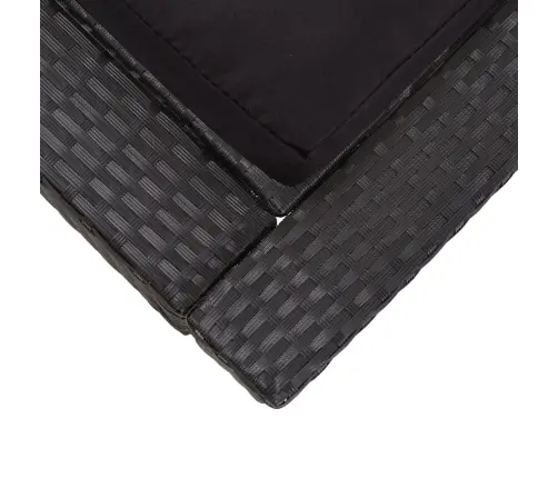 Sauļošanās Gulta Ar Matraci, Melns Pe Pinums, Divvietīga Vidaxl