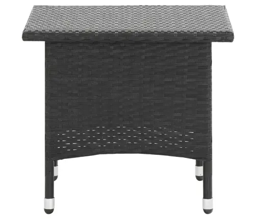 Teelaud, Must, 50 X 50 X 47 cm Polürotang