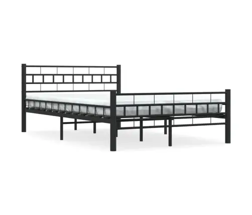 Gultas Rāmis, Melns, 140X200 Cm, Tērauds Vidaxl
