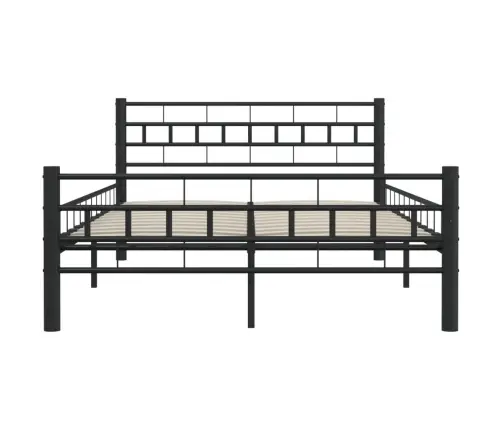 Gultas Rāmis, Melns, 140X200 Cm, Tērauds Vidaxl