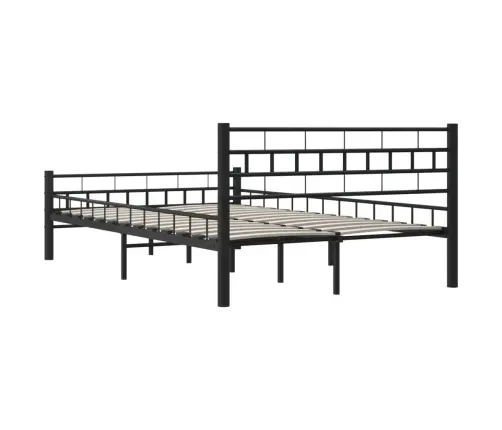 Gultas Rāmis, Melns, 140X200 Cm, Tērauds Vidaxl