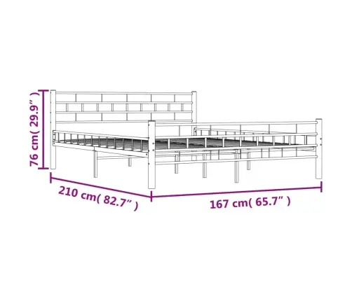 Voodiraam, Must, Teras, 160 X 200 Cm