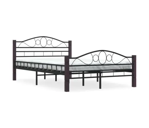 Gultas Rāmis, Melns Metāls, 120X200 Cm Vidaxl