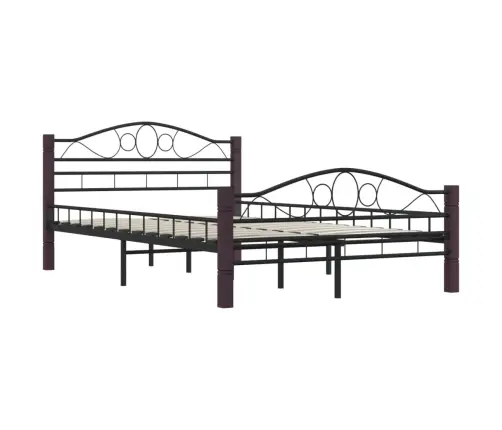 Gultas Rāmis, Melns Metāls, 120X200 Cm Vidaxl