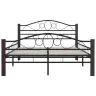 Gultas Rāmis, Melns Metāls, 120X200 Cm Vidaxl