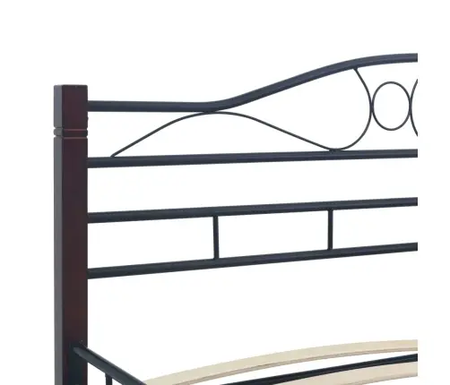 Gultas Rāmis, Melns Metāls, 120X200 Cm Vidaxl