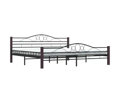 Gultas Rāmis, Melns Metāls, 200X200 Cm Vidaxl Gultas Rāmis, Melns Metāls, 200X200 Cm Vidaxl