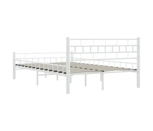 Gultas Rāmis, Balts Metāls, 140X200 Cm Vidaxl