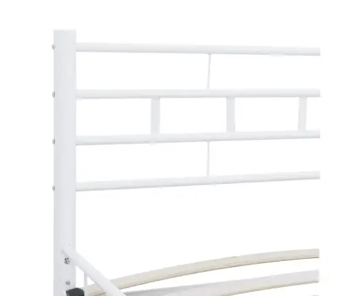 Gultas Rāmis, Balts Metāls, 160X200 Cm Vidaxl