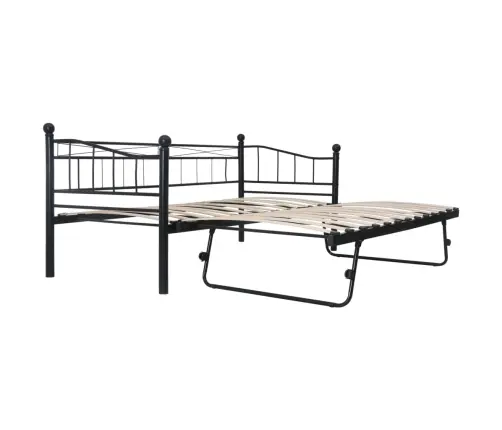 Voodiraam Must Terasest 180 X 200 / 90 X 200 Cm