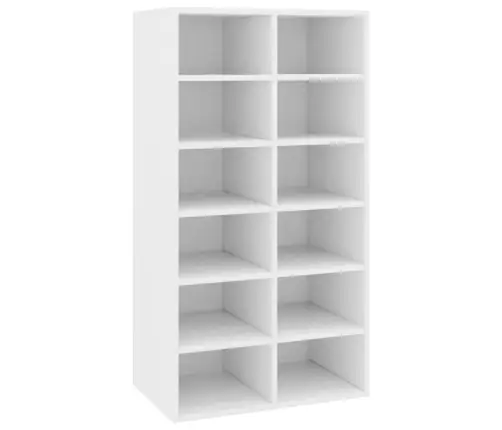 Apavu Plaukts, 54X34X100,5 Cm, Balts, Inženierijas Koks Vidaxl