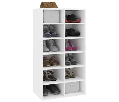Apavu Plaukts, 54X34X100,5 Cm, Balts, Inženierijas Koks Vidaxl