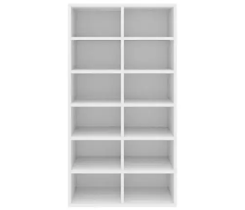Apavu Plaukts, 54X34X100,5 Cm, Balts, Inženierijas Koks Vidaxl
