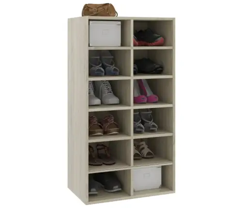 Apavu Plaukts, Ozolkoka Krāsa, 54X34X100,5Cm, Inženierijas Koks Vidaxl