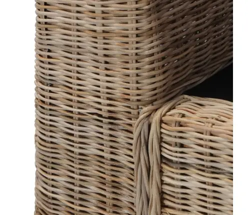 Divdaļīgs Dīvānu Komplekts Ar Matračiem, Dabīga Rotangpalma Vidaxl