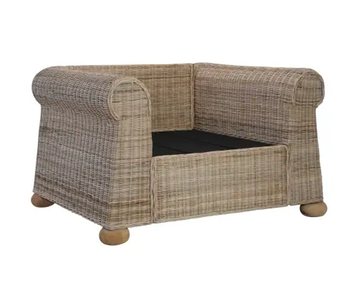 Divdaļīgs Dīvānu Komplekts Ar Matračiem, Dabīga Rotangpalma Vidaxl