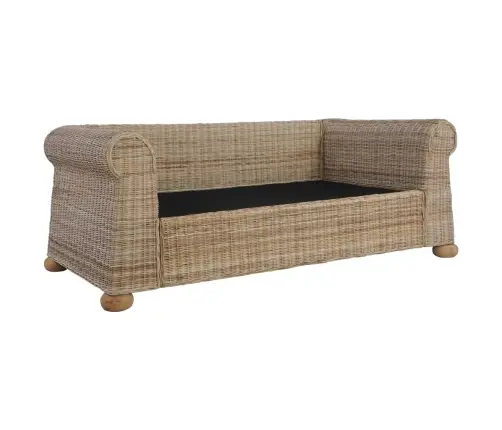 Divdaļīgs Dīvānu Komplekts Ar Matračiem, Dabīga Rotangpalma Vidaxl