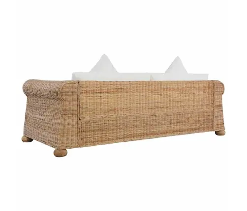 2-Kohaline Diivanikomplekt Patjadega, Naturaalsest Rotangist