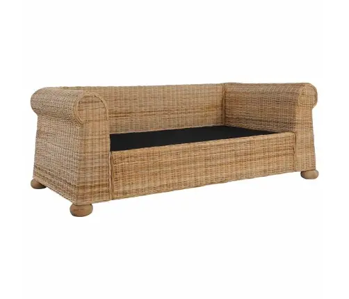 2-Kohaline Diivanikomplekt Patjadega, Naturaalsest Rotangist