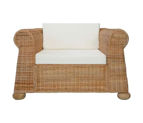 3-Kohaline Diivanikomplekt Patjadega, Naturaalsest Rotangist