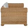 3-Kohaline Diivanikomplekt Patjadega, Naturaalsest Rotangist