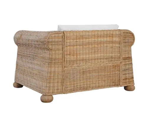 3-Kohaline Diivanikomplekt Patjadega, Naturaalsest Rotangist