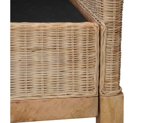 2-Osaline Diivanikomplekt Patjadega, Naturaalsest Rotangist