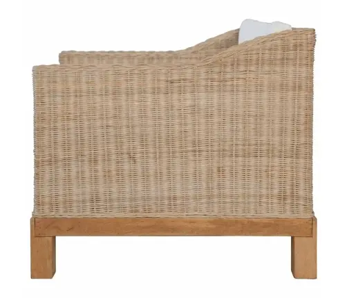 2-Osaline Diivanikomplekt Patjadega, Naturaalsest Rotangist