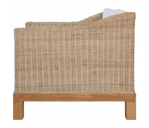 Divdaļīgs Dīvānu Komplekts Ar Matračiem, Dabīga Rotangpalma Vidaxl