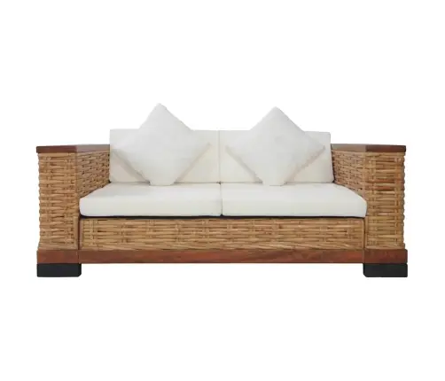 Divdaļīgs Dīvānu Komplekts Ar Matračiem, Dabīga Rotangpalma Vidaxl