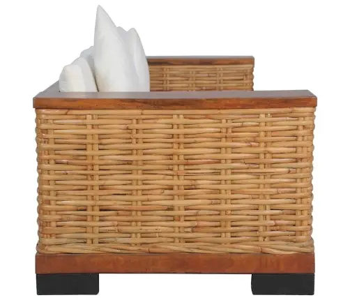 Divdaļīgs Dīvānu Komplekts Ar Matračiem, Dabīga Rotangpalma Vidaxl Divdaļīgs Dīvānu Komplekts Ar Matračiem, Dabīga Rotangpalma Vidaxl