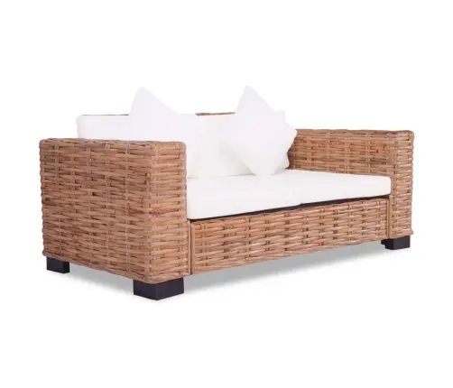 Divdaļīgs Dīvānu Komplekts Ar Matračiem, Dabīga Rotangpalma  Vidaxl