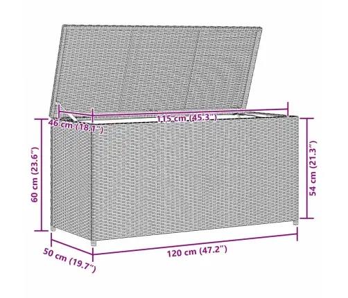 Aia Hoiukast, Hall, 120 X 50 X 60 cm Polürotang