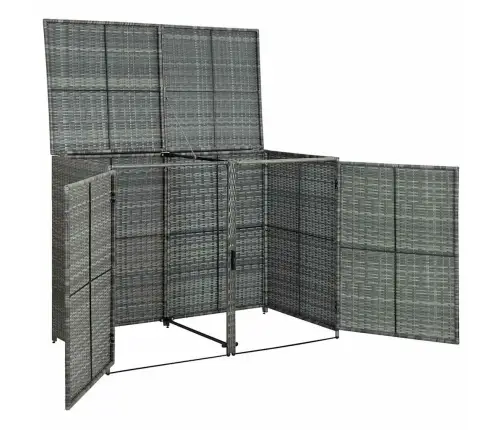 Konteinerių Stoginė, Antracito, 148X77X111cm Ratanas