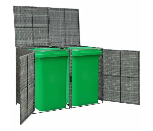 Konteinerių Stoginė, Antracito, 148X77X111cm Ratanas