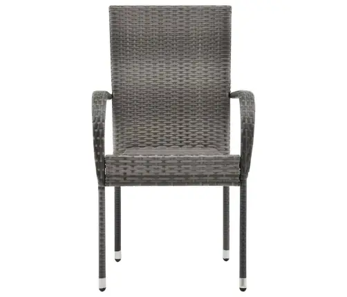 Dārza Krēsli, 2 Gab., Saliekami Viens Uz Otra, Pelēks Pe Vidaxl