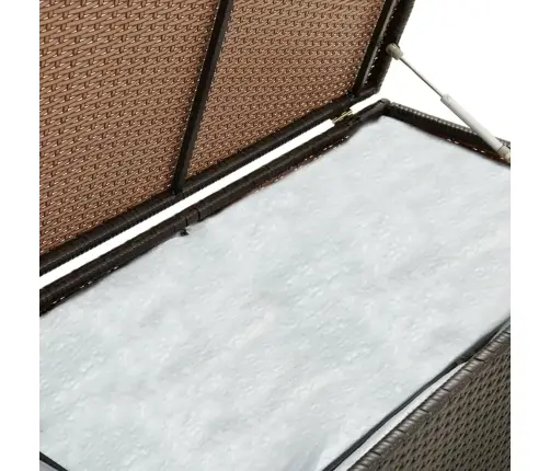 Dārza Uzglabāšanas Kaste, 100X50X50 Cm, Brūna Pe Rotangpalma Vidaxl