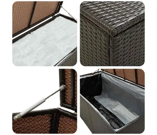 Dārza Uzglabāšanas Kaste, 100X50X50 Cm, Brūna Pe Rotangpalma Vidaxl