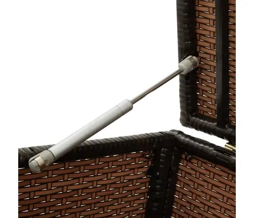 Dārza Uzglabāšanas Kaste, 100X50X50 Cm, Brūna Pe Rotangpalma Vidaxl