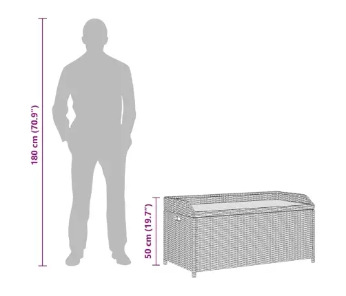 Aia Hoiupink 120 cm Polürotang, Hall