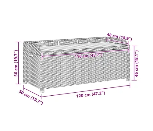 Aia Hoiupink 120 cm Polürotang, Hall