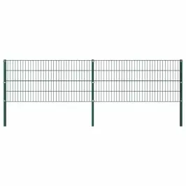 Tvoros Plokštė Su Stulpais, Geležinė, 349X80cm Žalia