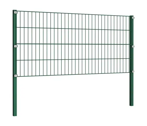 Tvoros Plokštė Su Stulpais, Geležinė, 694,5X80cm Žalia