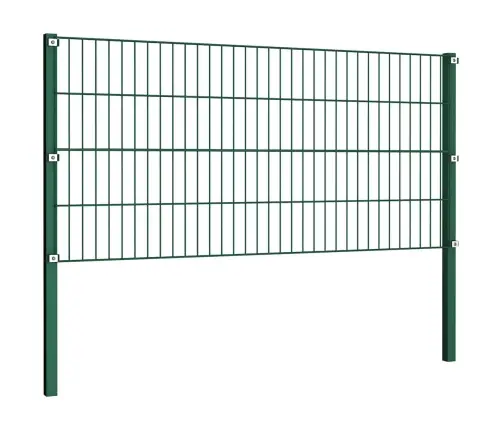 Žoga Panelis Ar Stabiem, Dzelzs, 1040X80 Cm, Zaļš Vidaxl