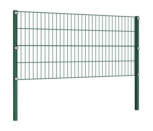 Žoga Panelis Ar Stabiem, Dzelzs, 1557,5X80 Cm, Zaļš Vidaxl