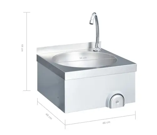 Izlietne Ar Jaucējkrānu Un Ziepju Trauku, Nerūsējošs Tērauds Vidaxl