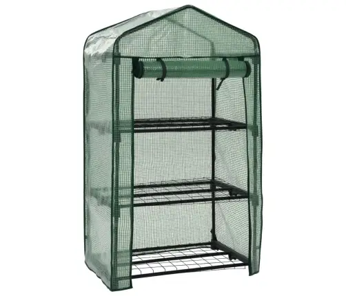 Mini Siltumnīca, 3 Plaukti, 69X49X125 Cm Vidaxl