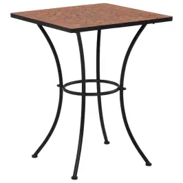 Mosaiikplaadiga Bistroolaud, Terrakota, 60 cm Keraamiline