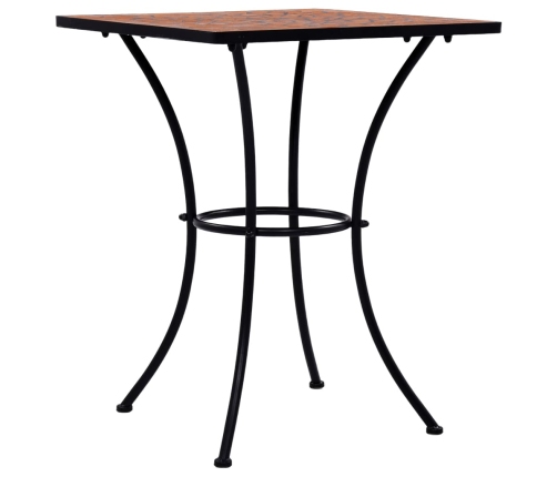 Mozaīkas Bistro Galds, 60 Cm, Sarkanbrūna Keramika Vidaxl